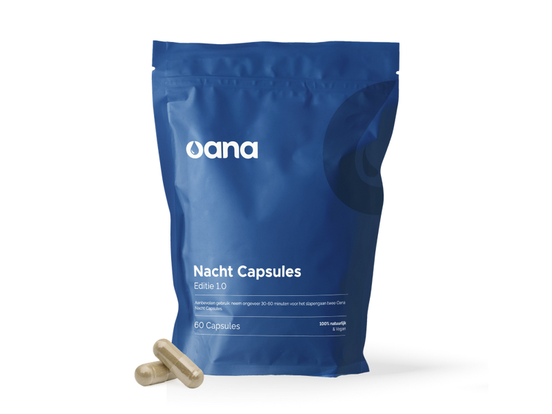 Natuurlijke Nacht capsules + Gratis Slaap Olie